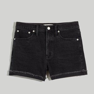 Madewell Black High-Rise Denim Shorts